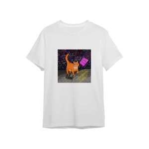 Pankartlı Kedi Oversize Tshirt  Ürün Görseli