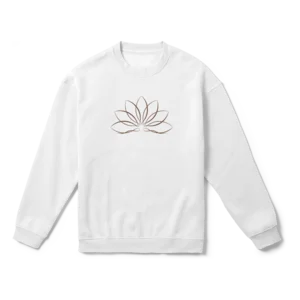 Lotus Çiçeği - Tek Çizgi Sanatı C Oversize Sweatshirt Ürün Görseli