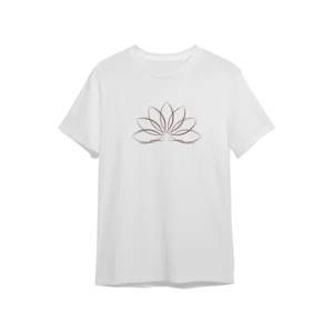 Lotus Çiçeği Tek Çizgi Sanatı R Oversize Tshirt  Ürün Görseli