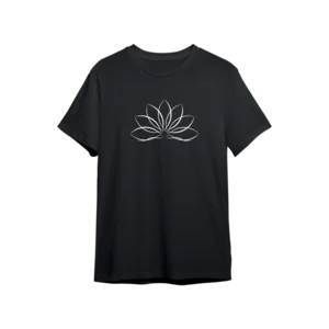 Lotus Çiçeği - Tek Çizgi Sanatı B Oversize Tshirt  Ürün Görseli