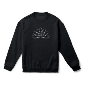 Lotus Çiçeği - Tek Çizgi Sanatı B Oversize Sweatshirt Ürün Görseli