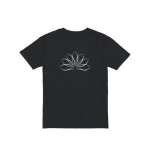Lotus Çiçeği Tek Çizgi Sanatı B Basic Tshirt Ürün Görseli