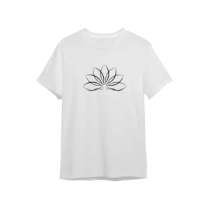 Lotus Çiçeği Tek Çizgi Sanatı S Oversize Tshirt  Ürün Görseli