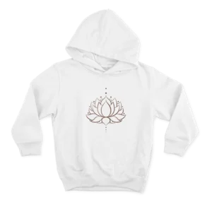 Lotus Çiçeği Kutsal Geometri Tek Çizgi Sanatı R Hoodie Ürün Görseli