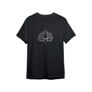 Lotus Çiçeği Kutsal Geometri Tek Çizgi Sanatı B Oversize Tshirt  Ürün Görseli
